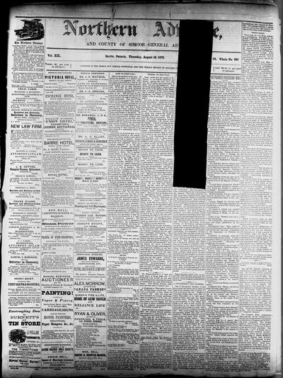 Northern Advance, 18 Aug 1870