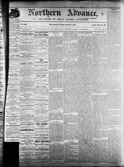 Northern Advance, 3 Nov 1870