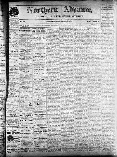 Northern Advance, 24 Nov 1870