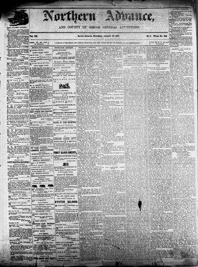 Northern Advance, 19 Jan 1871