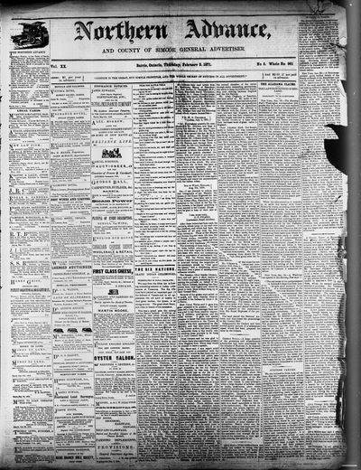 Northern Advance, 2 Feb 1871