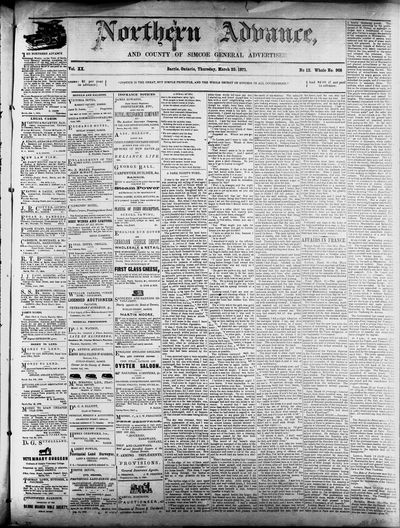 Northern Advance, 23 Mar 1871