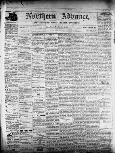 Northern Advance, 22 Jun 1871