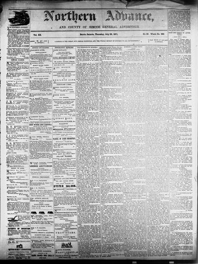 Northern Advance, 20 Jul 1871