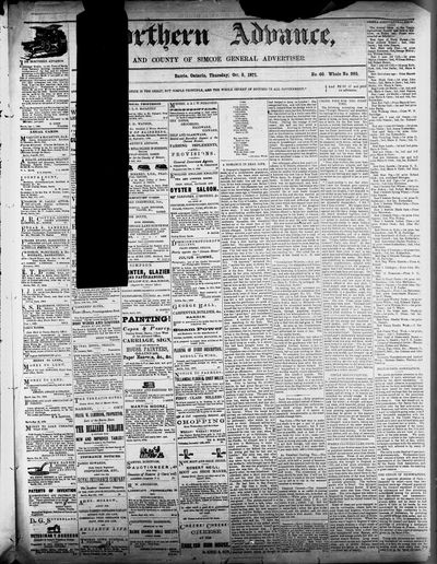 Northern Advance, 5 Oct 1871