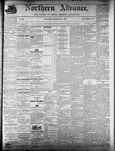 Northern Advance, 4 Apr 1872