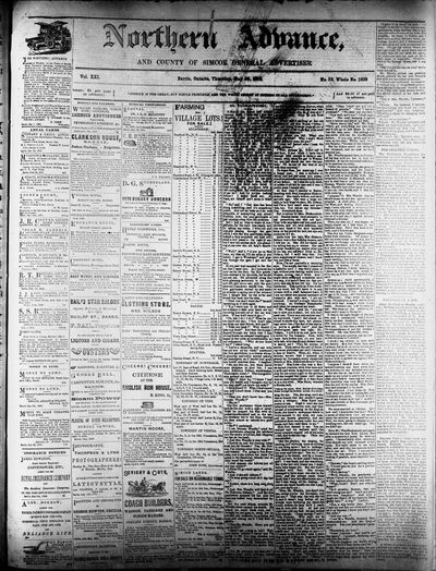 Northern Advance, 30 May 1872