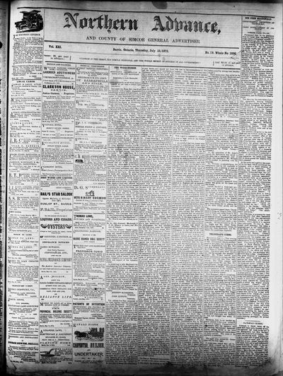 Northern Advance, 18 Jul 1872