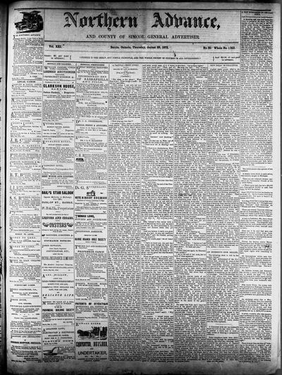 Northern Advance, 29 Aug 1872