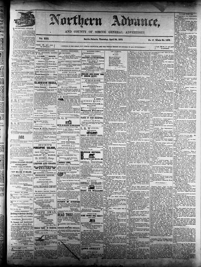 Northern Advance, 24 Apr 1873