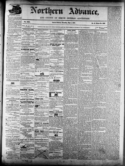 Northern Advance, 1 May 1873