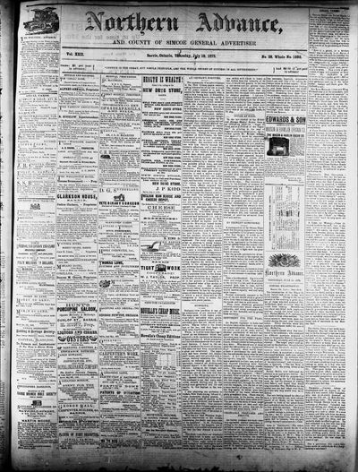 Northern Advance, 10 Jul 1873