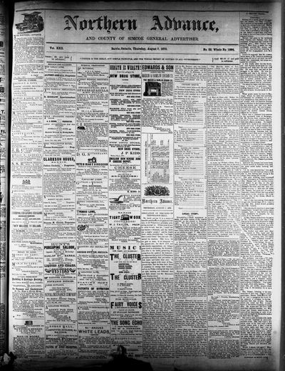 Northern Advance, 7 Aug 1873