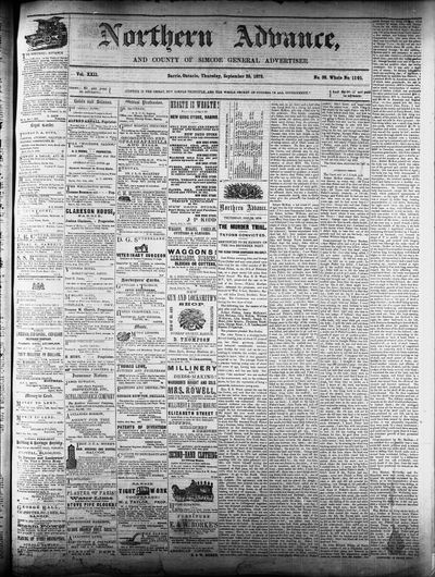 Northern Advance, 25 Sep 1873