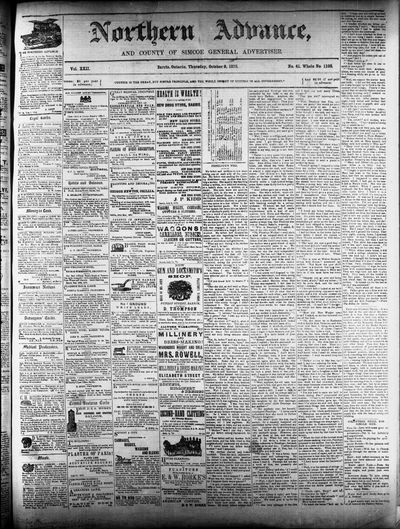 Northern Advance, 9 Oct 1873