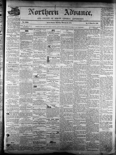 Northern Advance, 19 Feb 1874