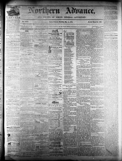 Northern Advance, 14 May 1874