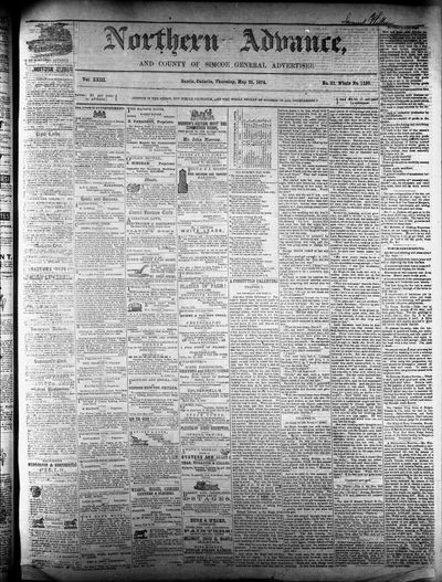 Northern Advance, 21 May 1874