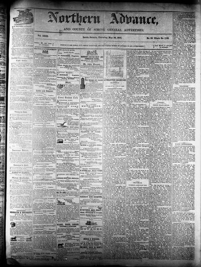 Northern Advance, 28 May 1874