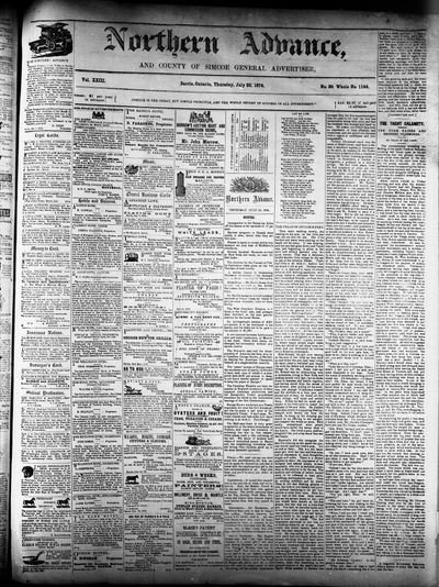 Northern Advance, 23 Jul 1874