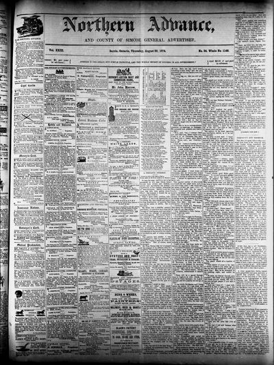 Northern Advance, 20 Aug 1874