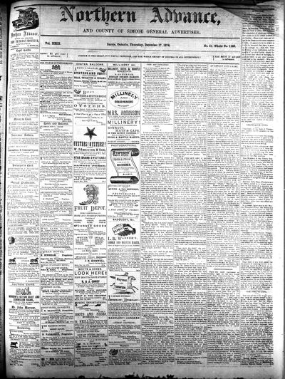 Northern Advance, 17 Dec 1874