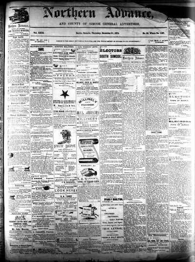 Northern Advance, 31 Dec 1874