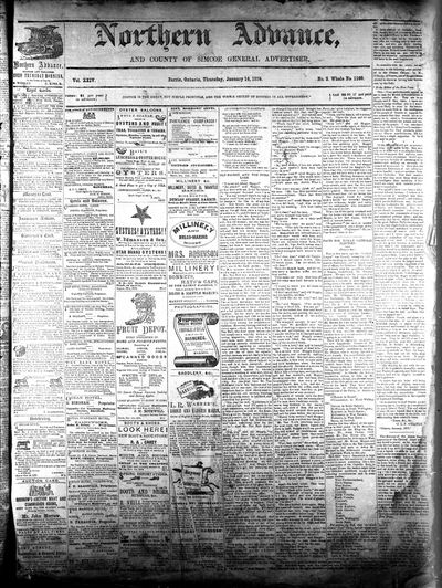 Northern Advance, 14 Jan 1875