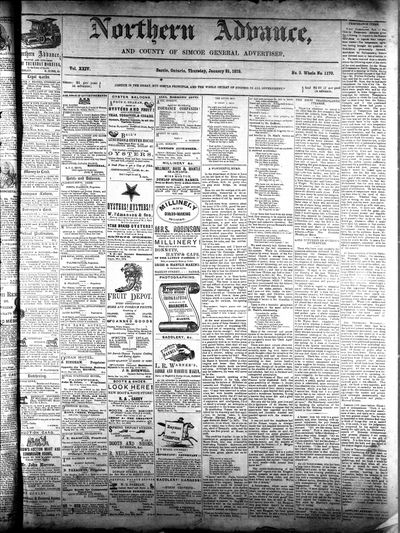 Northern Advance, 21 Jan 1875