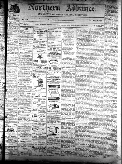 Northern Advance, 4 Feb 1875