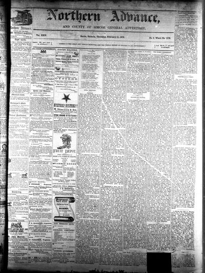 Northern Advance, 11 Feb 1875