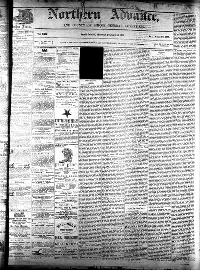 Northern Advance, 18 Feb 1875