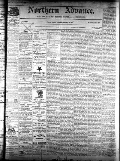 Northern Advance, 25 Feb 1875