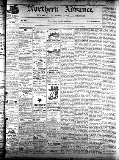 Northern Advance, 8 Apr 1875