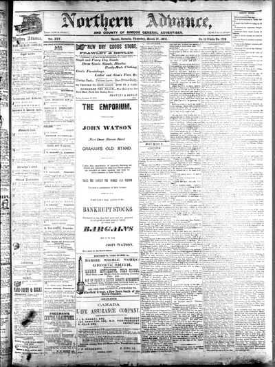 Northern Advance, 16 Mar 1876