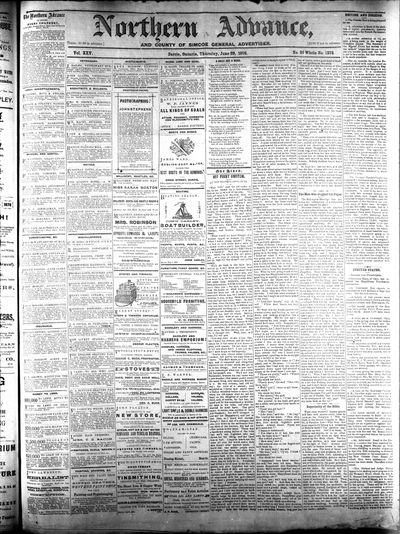 Northern Advance, 29 Jun 1876