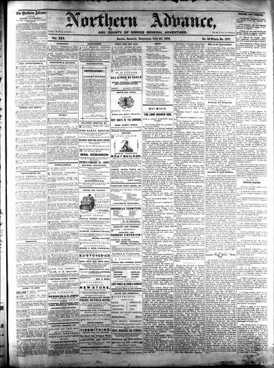 Northern Advance, 27 Jul 1876