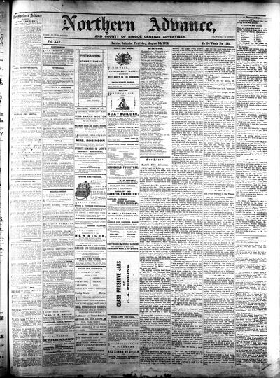 Northern Advance, 24 Aug 1876