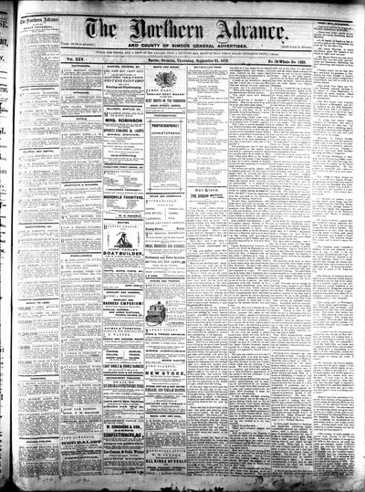 Northern Advance, 21 Sep 1876