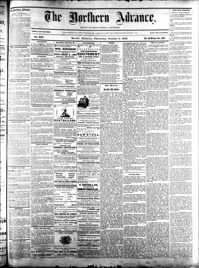 Northern Advance, 5 Oct 1876