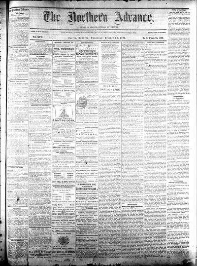 Northern Advance, 12 Oct 1876