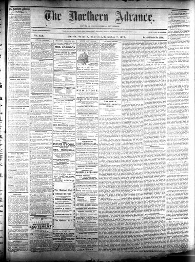 Northern Advance, 7 Dec 1876