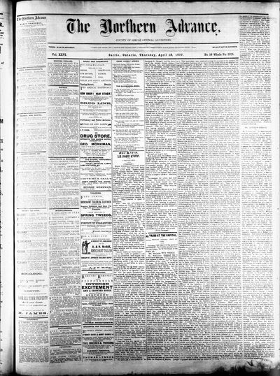 Northern Advance, 19 Apr 1877