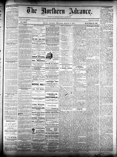 Northern Advance, 9 Aug 1877