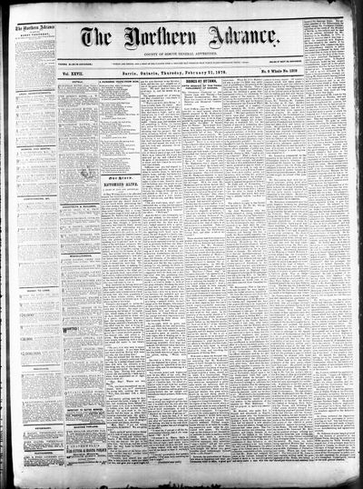 Northern Advance, 21 Feb 1878