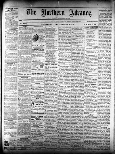 Northern Advance, 26 Sep 1878