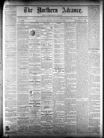 Northern Advance, 14 Nov 1878