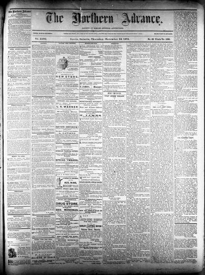 Northern Advance, 28 Nov 1878