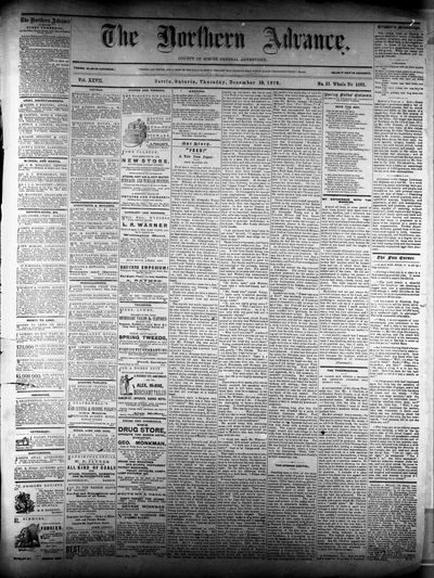 Northern Advance, 19 Dec 1878