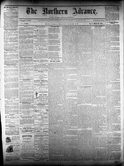 Northern Advance, 10 Apr 1879